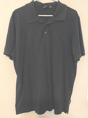Men's BOSS Hugo Boss Black 100% Pima Cotton 3-Button Polo Shirt Size XL